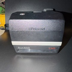 NOS Polaroid Sun 600 LMS Instant Film Camera with leather case and manual