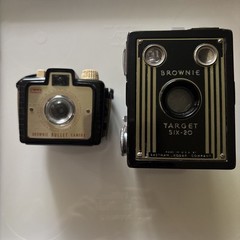 LOT OF 2 VINTAGE Kodak Brownie Target Six-20 Box & Kodak Bullet PARTS & REPAIR!