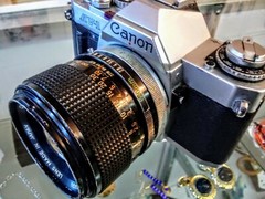 Canon AV-1 35mm SLR Film Camera FD 100mm f/2.8 Lens