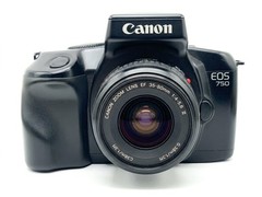 Canon EOS 750 Analog SLR 35mm Kit Black Good With Canon EF 35-80mm f/4-5.6 Zoom
