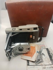 Vintage Instant Polaroid Land Camera The 800 With Case For Parts Or Repair
