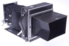 ✅ LINHOF TECHNIKA 13X18CM (5X7) II CAMERA *WORKS* W/ VIEWING HOOD & GROUND GLASS