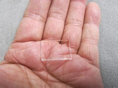 (68) Clear window glass for Leica M3 22x16x2mm hund cut repair parts