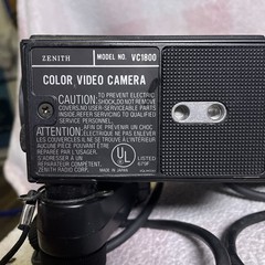 ZENITH Newvicon VC1800 Vintage Color Video Camera UNTESTED