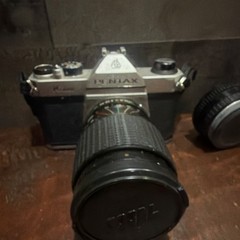 Pentax K1000 Vintage SLR Camera Black Silver with Lenses & Focal DA-2000 Flash