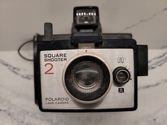 Vintage Polaroid Land Camera Square Shooter 2 Untested Color Black And White