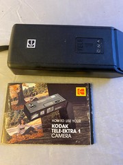 2 Vintage Kodak TELE-EKTRA 1 110 Film Cameras with 22mm- 44mm Dual Lens