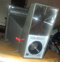 POLAROID BIG SHOT Portrait LAND CAMERA Untested Sold AS IS & SUN GUN MOVIE LIGHT