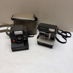 Vintage Polaroid Lot of TWO Camera Sun 600 and Pronto!RF with Case