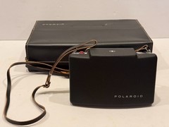 Vintage Polaroid Automatic 100 Land Camera Bundle Case Flash Portrait Kit 581