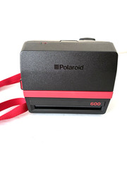 Polaroid Cool Cam 600 Instant Film Camera Red/Black w/Original Carry Case Used