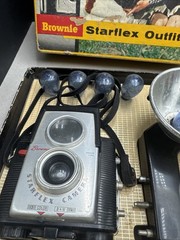 Vintage Kodak Brownie Starflex Camera Set #25L Untested Box Damage.