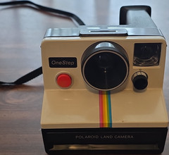 Polaroid OneStep Land Camera Instant Camera White Black Multi-Color