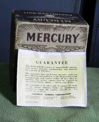 Mercury II 1945 Vintage 35mm 1/2 Frame Camera Plus Case and Flash