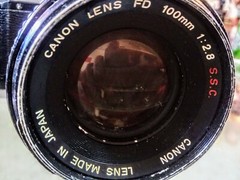 Canon AV-1 35mm SLR Film Camera FD 100mm f/2.8 Lens