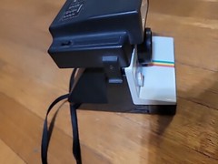 Vintage Polaroid One Step Land Camera BC Series & Focal 600 Flash UNTESTED