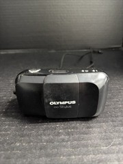 Olympus Stylus 35mm F3.5 Film Camera Black Compact Point & Shoot As Is Parts