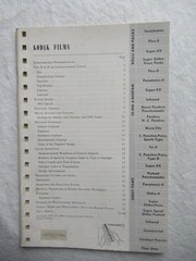 Eastman Kodak Films Photographic Properties Data Book Brochure Rochester NY 1947