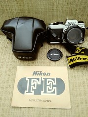 Nikon FE 35mm SLR w/50mm F1.4 Nikkor lens w/bundled items