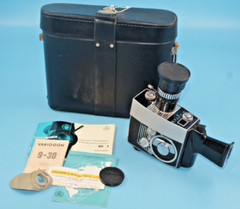 VINTAGE Paillard Bolex S1 Zoom Reflex Camera 1964 8mm with Extras and Case