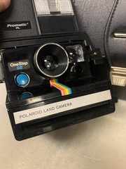 Polaroid OneStep SE Land Camera w/ Promatic Flash, Case, Manual & Inserts Vtg