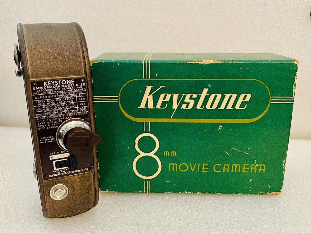 Keystone 8MM Model K-36 Film Movie Camera With Original Box