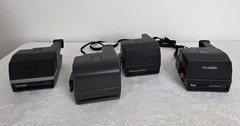 Lot of 4 Vintage Polaroid 600 Cameras Mixed Models Untested As-Is