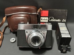 Kodak Retinette IA 35mm Film Camera Schneider Reomar Lens Case Flash Tested