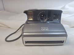 Polaroid One 600 Instant Camera: Folding Polaroid Silver/Gray