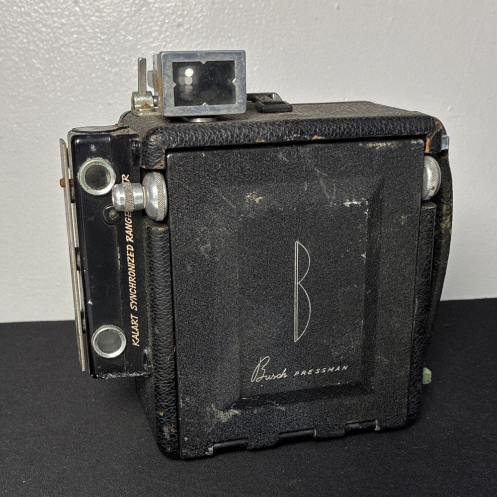 Busch Pressman Vintage Black Press Camera Model Pressman Serial Number 470358