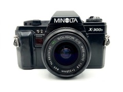 Minolta X-300s + Soligor 28mm f/2.8 Black Analog SLR 35mm Kit Set Lens Body
