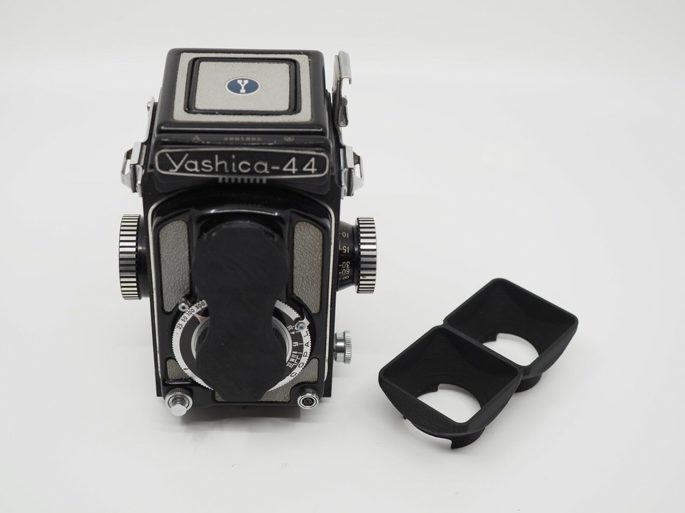 Yashica 44A TLR Twin Lens Hood (dual) & Cap 3D-Printed (does not include camera)