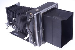 ✅ LINHOF TECHNIKA 13X18CM (5X7) II CAMERA *WORKS* W/ VIEWING HOOD & GROUND GLASS