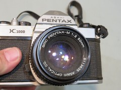 Vintage Pentax Asahi K1000 35mm SLR Camera w/SMC Pentax-M 1:2 50mm Lens