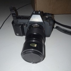 Canon T70 Black 35mm Film Camera with Canon FD 135mm Lens
