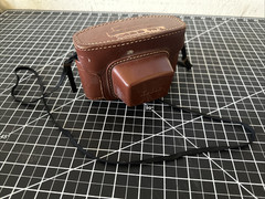 vintage KODAK Pony 2 35mm film camera with LEATHER field CASE untested AS-IS vgc