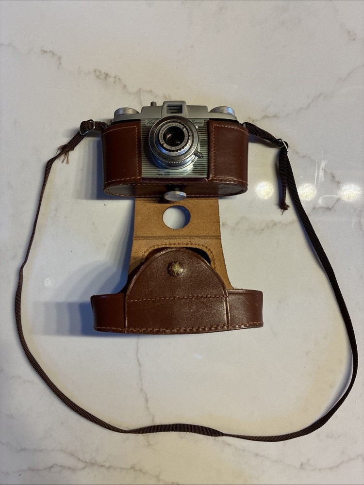 Vintage Kodak Pony 135 Model C 35mm Film Camera w/ Anaston Lens & Leather Case