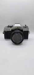 Minolta XG-M SLR Film Camera Black Silver tested Lens, Manuals, Accessories, Bag