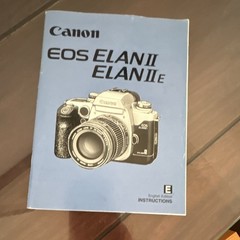Canon EOS Elan II 35mm SLR Film Camera w/ Strap, Black/Silver, Battery