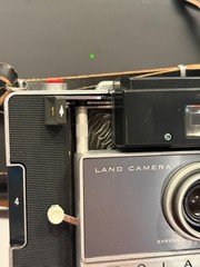 Vintage Polaroid Automatic 100 Land Camera Bundle Case Flash Portrait Kit 581