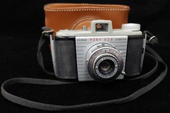 Vintage Kodak Pony 828 film camera with the original cowhide case!