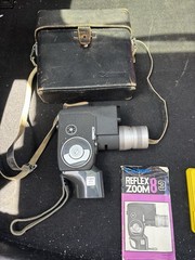 Vintage Canon Reflex Zoom 8-3 Movie Film Camera Canon With Paper & Case