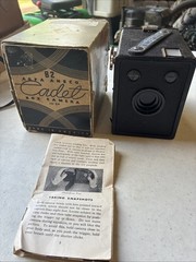 Agfa Antique Box Camera B2 Cadet Film Vintage Photography Untested Black