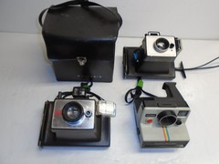 Vintage POLAROID LAND CAMERAS -Lot of (3)- Color Pack IV, Minute Maker, One Step