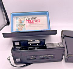 Vintage Vivitar Tele 703 Point & Shoot Pocket Camera Kit. Untested.