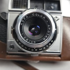 Agfa Optima II S Film Camera ProntorMator Color-Apotar 45mm f/2.8 Leather Case