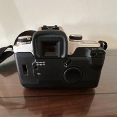 Canon EOS Elan II 35mm SLR Film Camera w/ Strap, Black/Silver, Battery