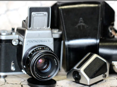 Camera Pentacon Six TL 80mm f2.8 Prism MC Biometar Carl Zeiss Jena Made in GDR