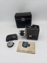 Kodak Electric 8 Zoom Camera With Case Made In USA Untested For Parts Only