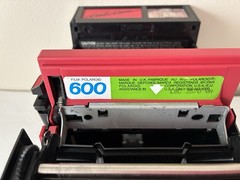 Polaroid Cool Cam 600 Instant Film Camera Red/Black w/Original Carry Case Used
